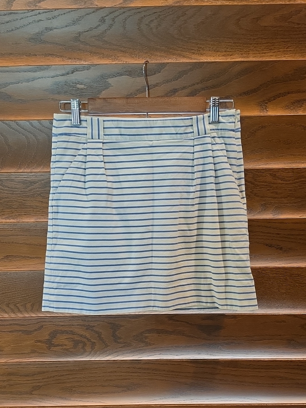 The Limited Blue and White Striped Mini Skirt